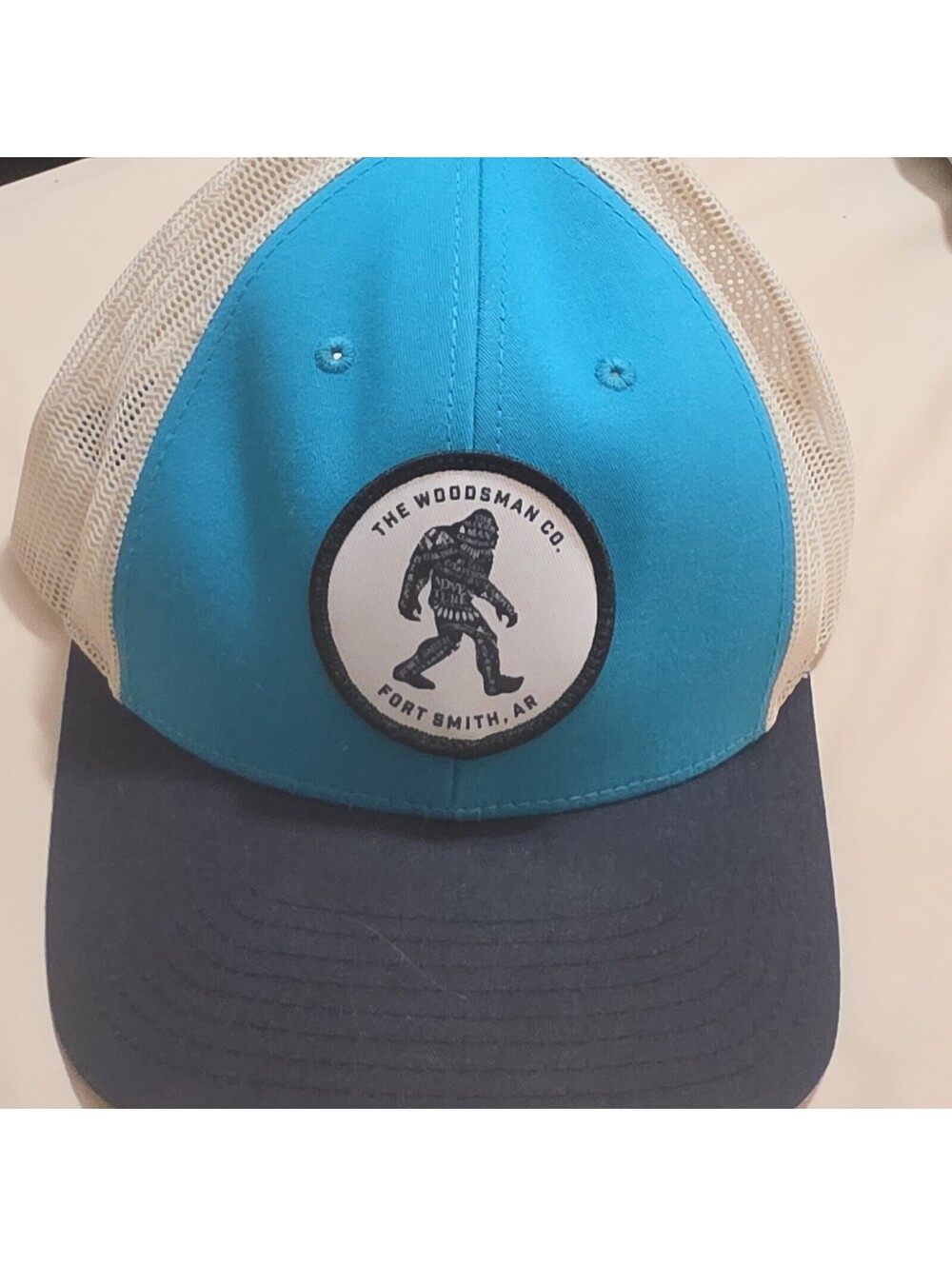 Richardson 115- small Trucker Hat Cap Blue White Snapback Woodsman Co.